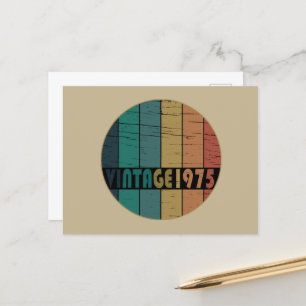 Geboren in 1975 50ste verjaardagscadeau feestdagenkaart