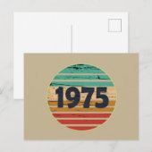 Geboren in 1975  50ste verjaardagscadeau feestdagenkaart (Voorkant / Achterkant)