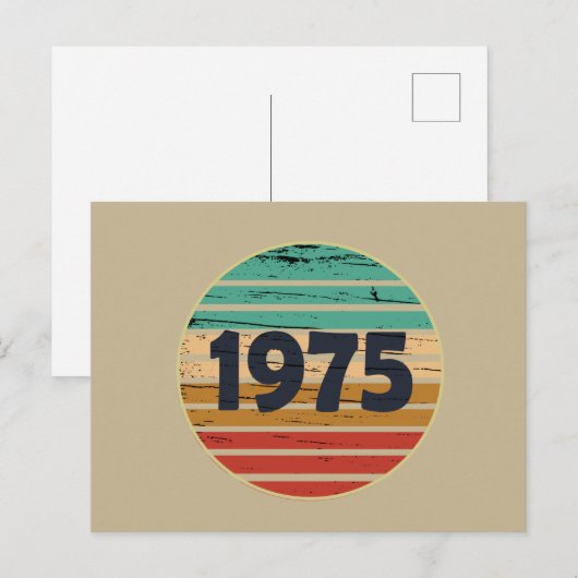 Geboren in 1975  50ste verjaardagscadeau feestdagenkaart (Voorkant / Achterkant)