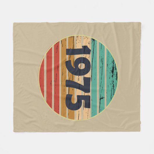 Geboren in 1975  50ste verjaardagscadeau fleece deken (Voorkant (Horizontaal))