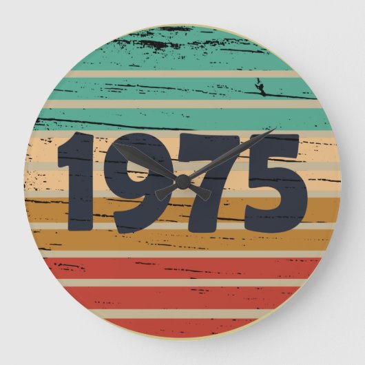 Geboren in 1975  50ste verjaardagscadeau grote klok (Voorkant)