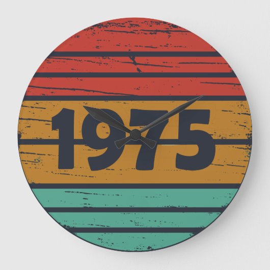 Geboren in 1975 50ste verjaardagscadeau grote klok (Voorkant)