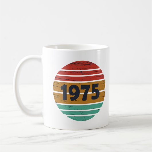 Geboren in 1975 50ste verjaardagscadeau koffiemok (Links)