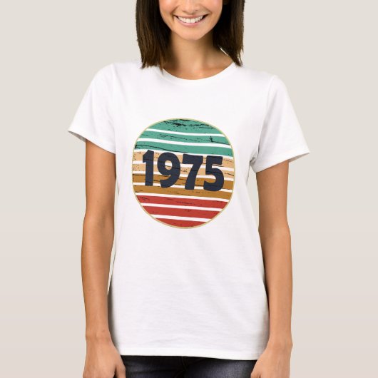 Geboren in 1975  50ste verjaardagscadeau t-shirt (Voorkant)