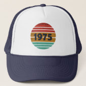 Geboren in 1975 50ste verjaardagscadeau trucker pet (Voorkant)