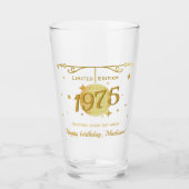 Geboren in 1975 50ste verjaardagsfeest drink barwa glas (Voorkant)