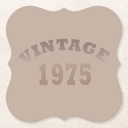 Geboren in 1975 50ste verjaardagsfeest kartonnen onderzetters (Voorkant)