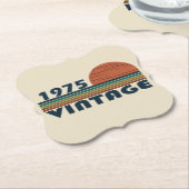 Geboren in 1975  50ste verjaardagsfeest kartonnen onderzetters (Gekanteld)