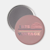 Geboren in 1975 50ste verjaardagsfeest magneet (Voorkant / Achterkant)