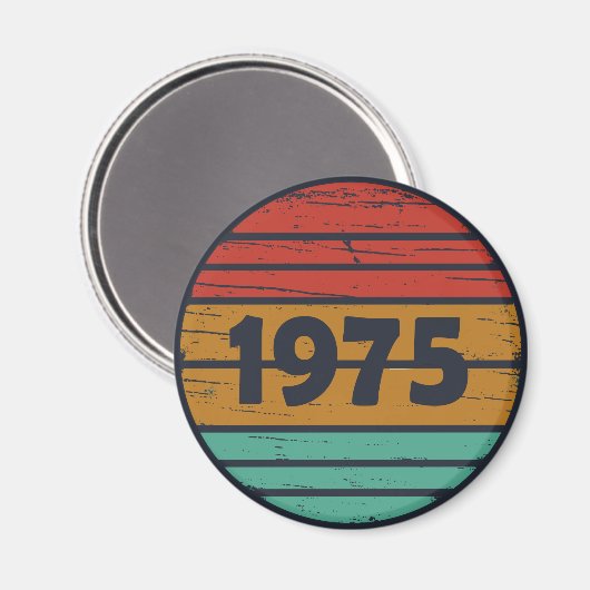Geboren in 1975  50ste verjaardagsfeest magneet (Voorkant / Achterkant)