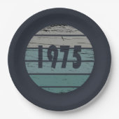 Geboren in 1975  50ste verjaardagsfeest papieren bordje (Voorkant)