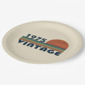 Geboren in 1975  50ste verjaardagsfeest papieren bordje (Gekanteld)