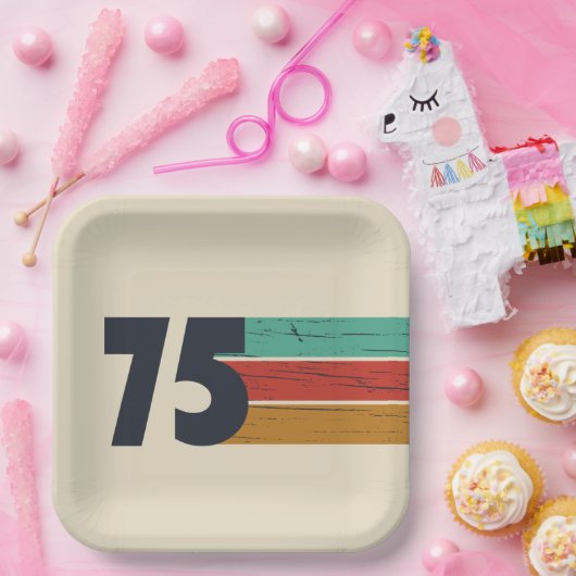 Geboren in 1975  50ste verjaardagsfeest papieren bordje (Feest)