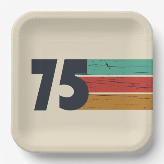 Geboren in 1975 50ste verjaardagsfeest papieren bordje (Voorkant)