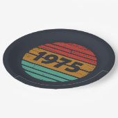 Geboren in 1975 50ste verjaardagsfeest papieren bordje (Gekanteld)