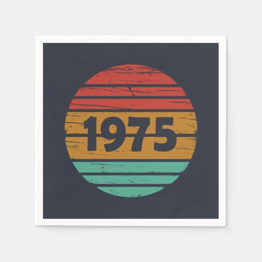 Geboren in 1975  50ste verjaardagsfeest servet (Voorkant)