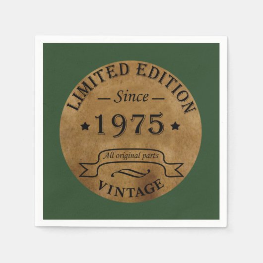 Geboren in 1975  50ste verjaardagsfeest servet (Voorkant)