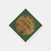 Geboren in 1975 50ste verjaardagsfeest servet (Hoek)