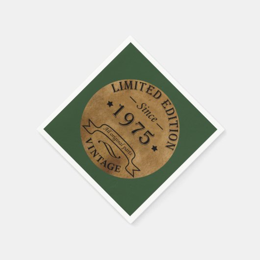 Geboren in 1975  50ste verjaardagsfeest servet (Hoek)