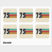 Geboren in 1975  50ste verjaardagsfeest vierkante sticker (Vel)