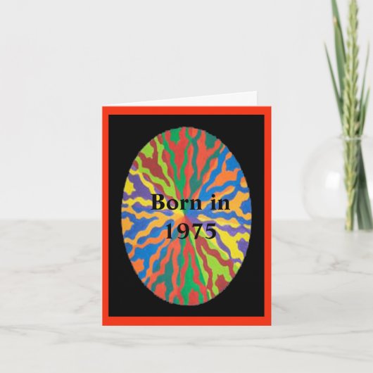 Geboren in 1975: 'Birthday' leuke feiten over het  Feestdagen Kaart (Voorkant)