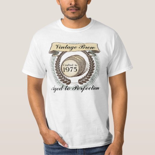 Geboren in 1975  Brew, 40e Birthday Gift T-shirt (Voorkant)