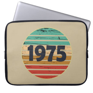 Geboren in 1975 Elegant Vintage Verjaardagscadeau Laptop Sleeve