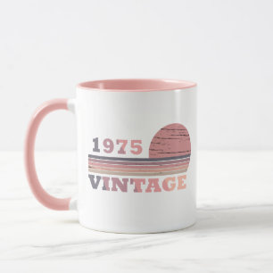 Geboren in 1975 elegante moderne vintage verjaarda mok