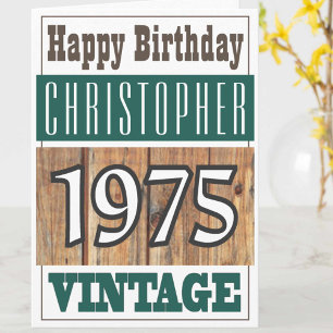 Geboren in 1975 Greetings Card Kaart