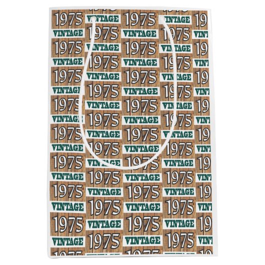 Geboren in 1975 middelgrote cadeautas (Voorkant)