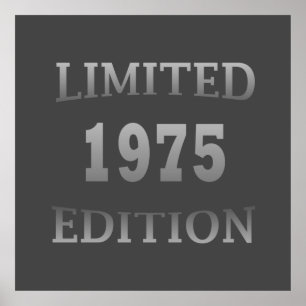 Geboren in 1975 op  verjaardag poster