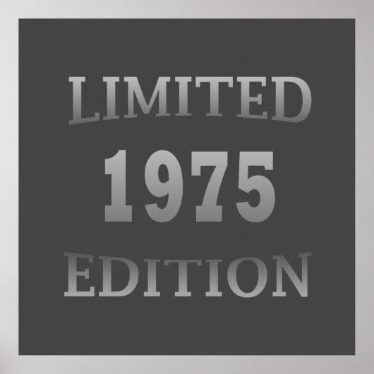 Geboren in 1975 op verjaardag poster (Voorkant)