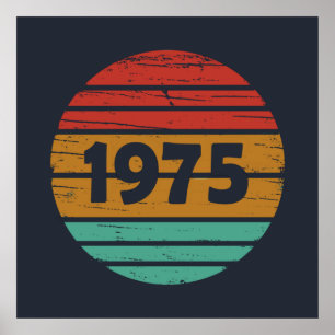 Geboren in 1975 op  verjaardag poster