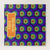 Geboren in 1975 Retro Geometrische naam Legpuzzel (Horizontaal)