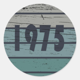 Geboren in 1975 verjaardagsfeestje ronde sticker