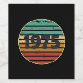 Geboren in 1975 vintage 50e verjaardagsfeestje wijn etiket (Enkel label)