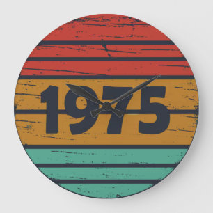 geboren in 1975 vintage verjaardagscadeau grote klok