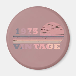 geboren in 1975 vintage verjaardagscadeau magneet