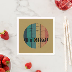 geboren in 1975 vintage verjaardagsfeestje servet