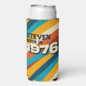 Geboren in 1976 Gepersonaliseerde Koelbox - Retro Seltzer Blikjeskoeler (Seltzer Achterkant)