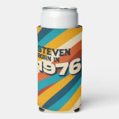 Geboren in 1976 Gepersonaliseerde Koelbox - Retro Seltzer Blikjeskoeler (Seltzer Voorkant)