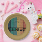 Geboren in 1976 op  verjaardag papieren bordje (Feest)