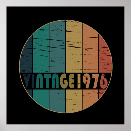 Geboren in 1976 op  verjaardag poster (Voorkant)