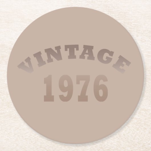 Geboren in 1976 op verjaardag ronde kartonnen onderzetter (Voorkant)