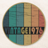 Geboren in 1976 op verjaardag ronde kartonnen onderzetter (Voorkant)