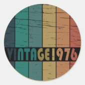Geboren in 1976 op  verjaardag ronde sticker (Voorkant)