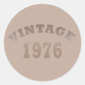 Geboren in 1976 op  verjaardag ronde sticker (Voorkant)