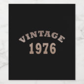 Geboren in 1976 op  verjaardag wijn etiket (Enkel label)