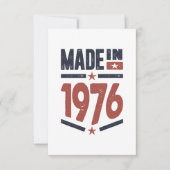 Geboren in 1976. RSVP kaartje (Voorkant)