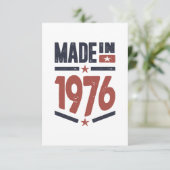 Geboren in 1976. RSVP kaartje (Staand voorkant)